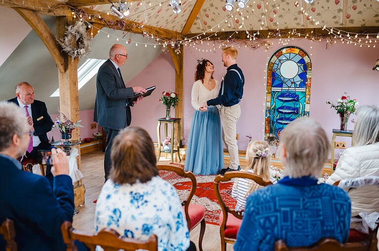 Wedding couple enjoying their Small Intimate wedding in Cornwall