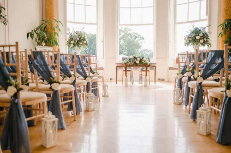 Wedding ceremony room at Rockbeare Manor - How To Pick Your Perfect UK Wedding Venue - Your Ultimate Guide
