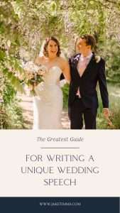 Pinterest photo for The Greatest Guide For Writing A Unique Wedding Speech