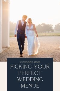 Pinterest Photo for Picking The Perfect Wedding Menu