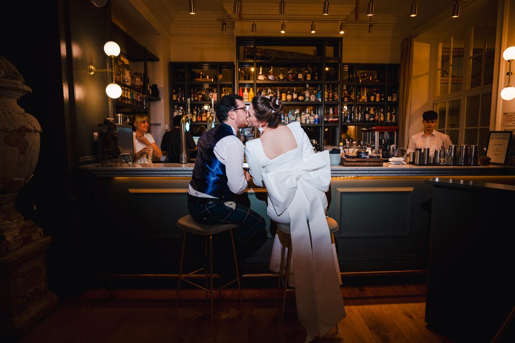 Wedding Bar happy Couple