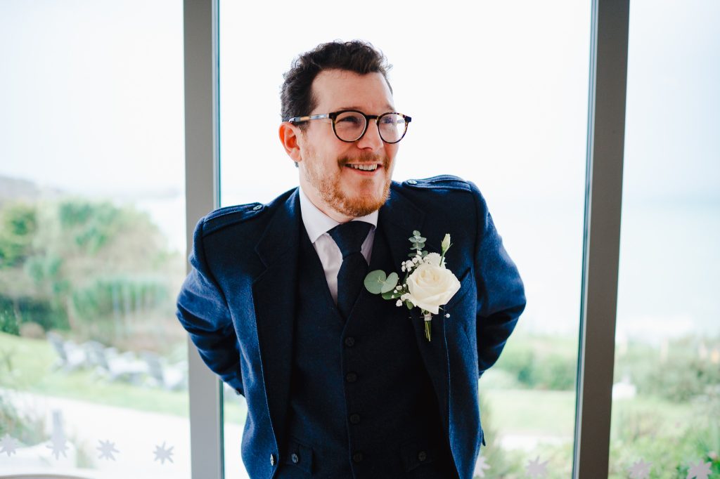 Groom Laughing