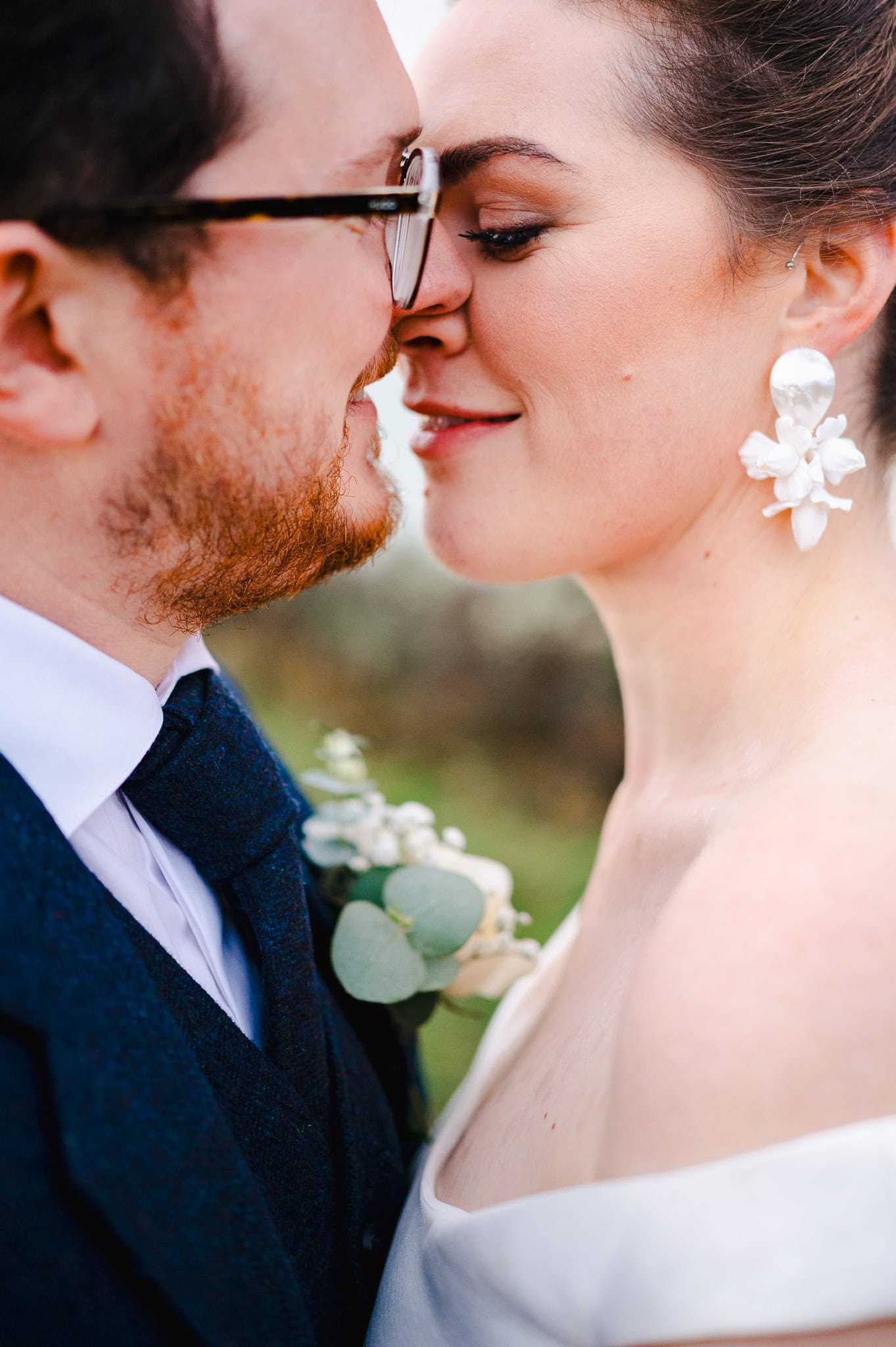 Wedding Couple Portraits at Polurrian, Cornwall