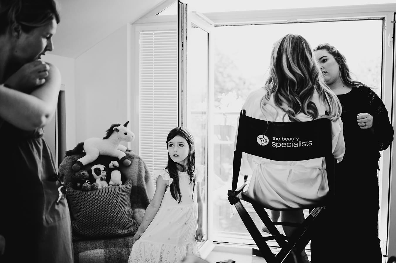 Bridal party getting ready for big day