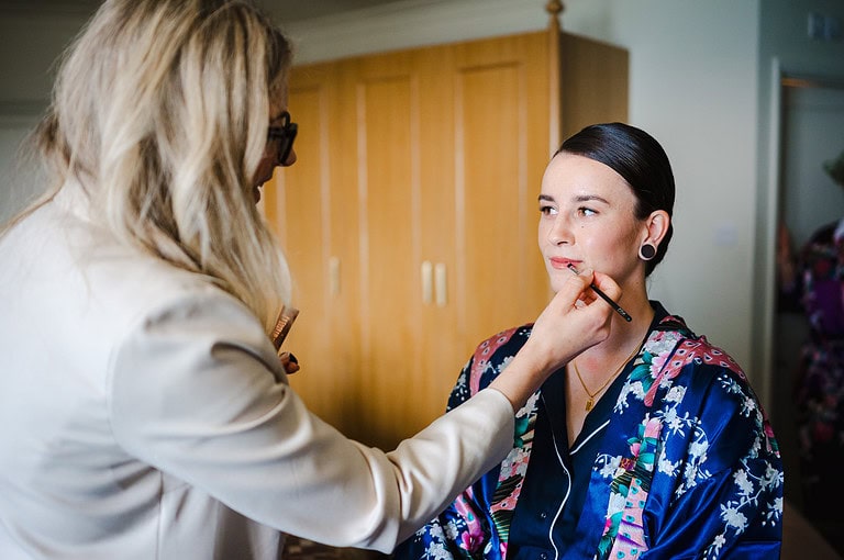 Wedding makeup at the Polurrian On The Lizard