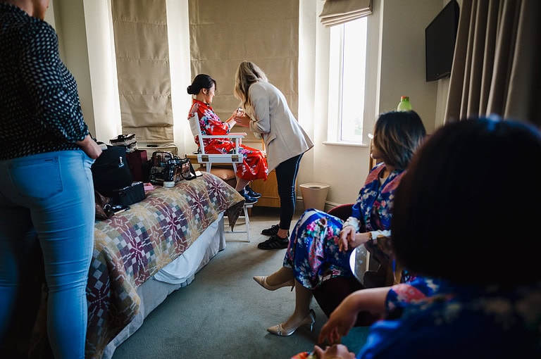 Bridal prep at Polurrian On The Lizard