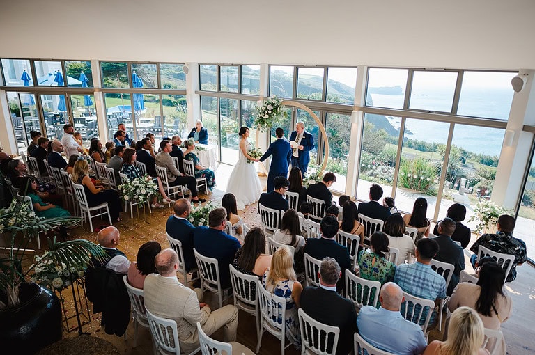 Wedding ceremony at Polurrian
