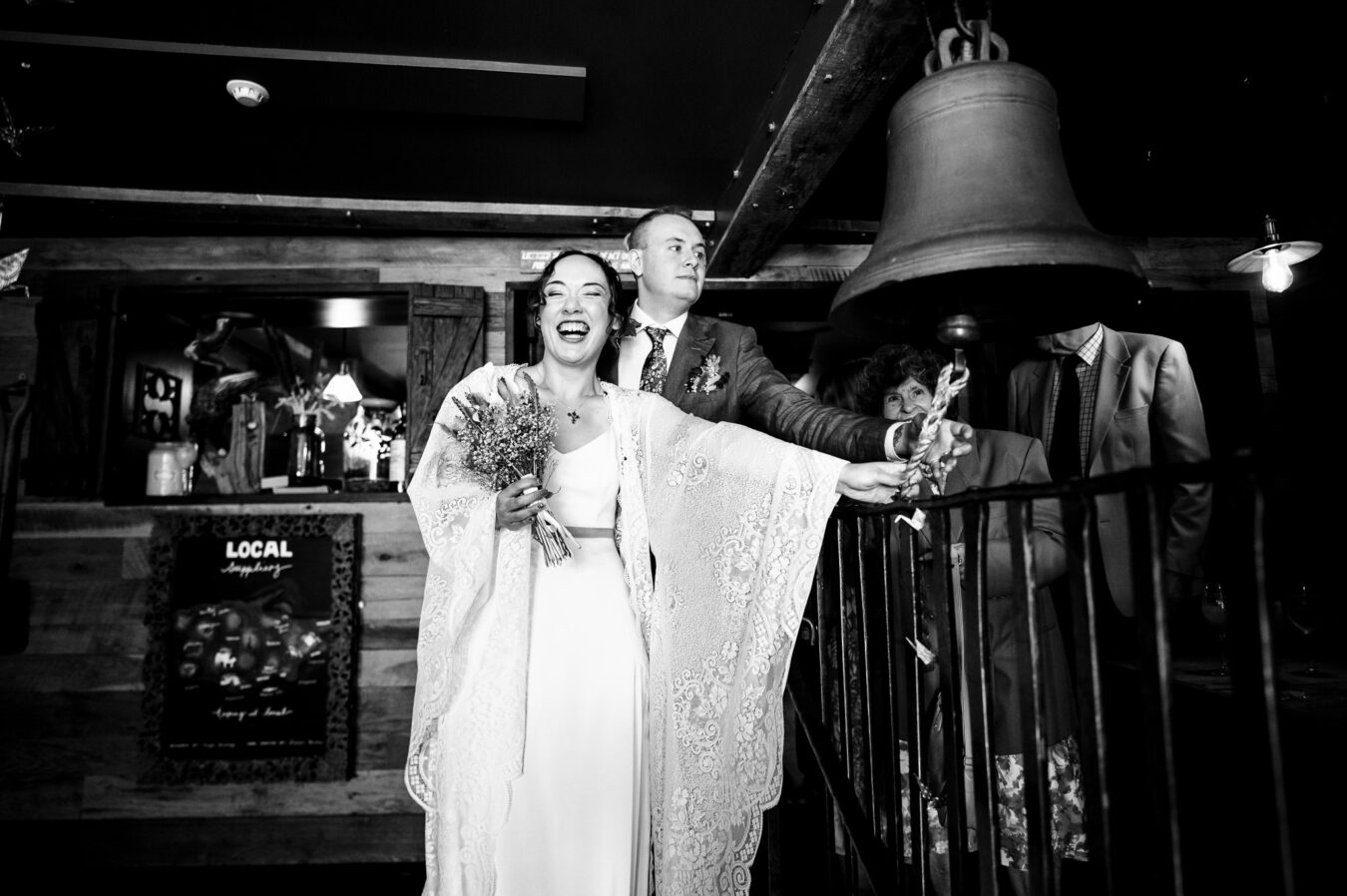 It's time to ring the bell, you've just gotten married at The Bell in Ticehurst - Wedding Portfolio