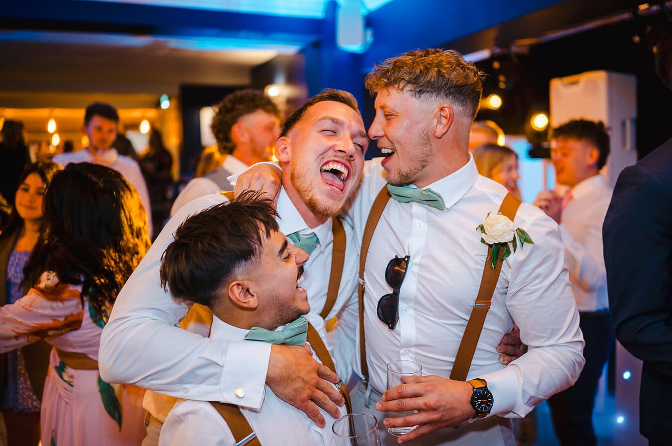 Dancefloor antics at The Pear Tree in Purton - Wedding Portfolio