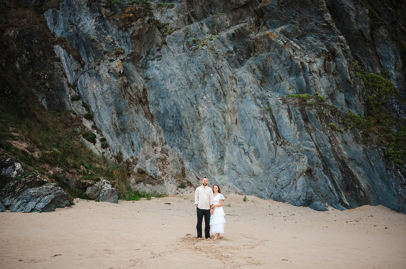 The dramatic granite rock makes for an amazing backdrop for couple portraits