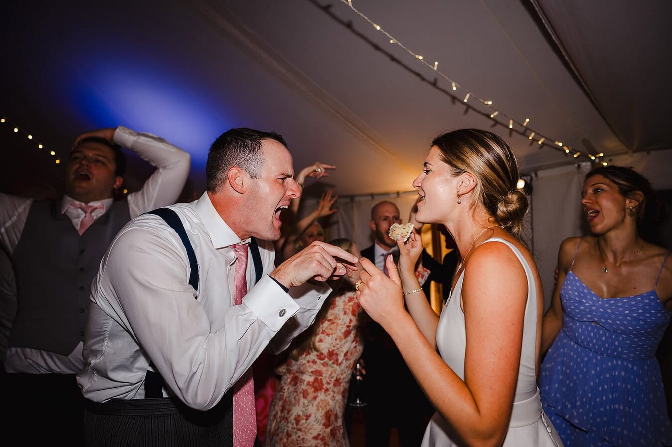 Bride and groom showing us their dance moves