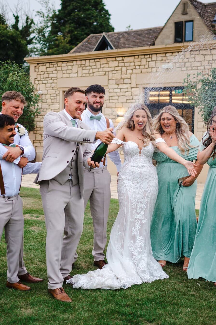 Champagne bridal party shower