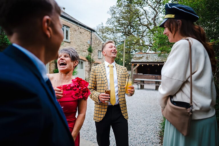 Wedding laughter shared at Nancarrow Farm
