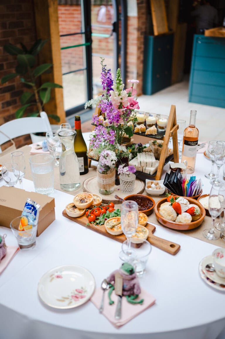 Afternoon tea for the wedding celebration created by the amazing team at Astridges