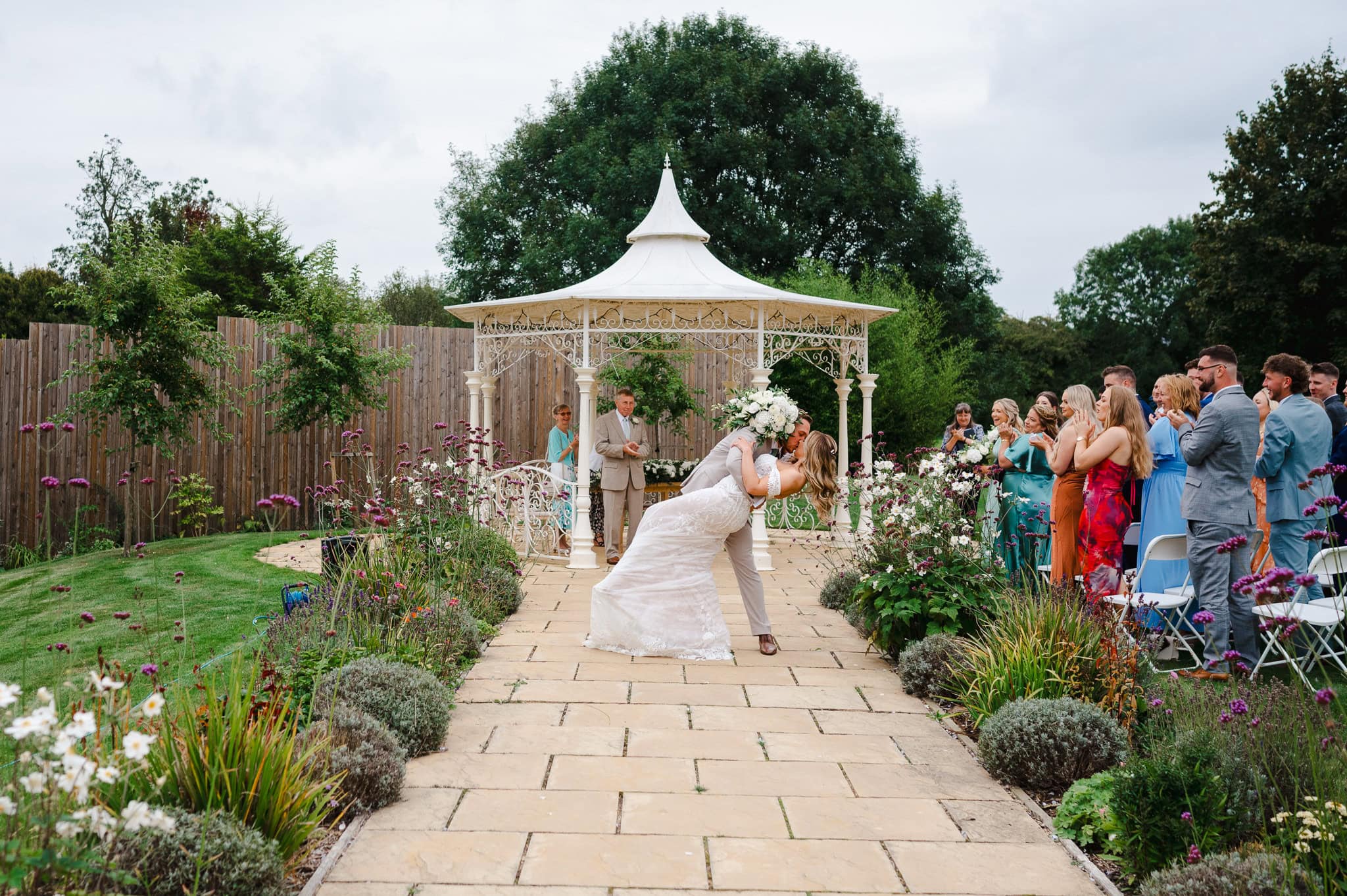 If in doubt take a dip as you take a walk back down the wedding aisle