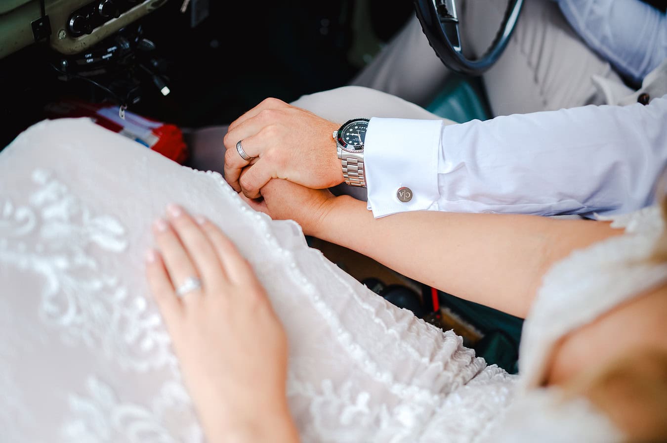 Hand in hand as husband and wife
