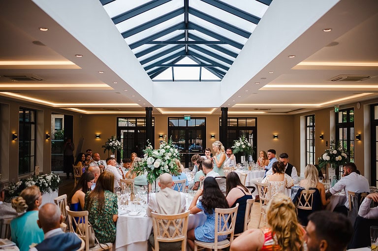 Wedding speeches in the grand reception room at The Pear Tree Purton, By Jake Timms Photography