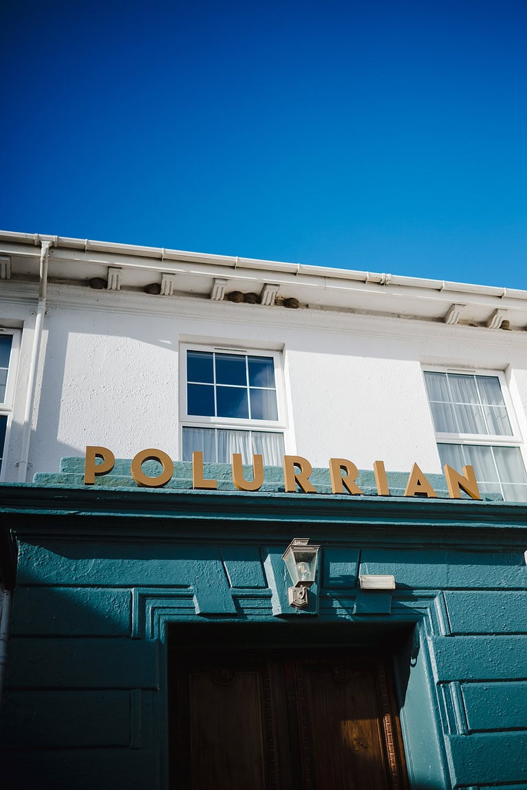 A photo of the sign outside of the Polurrian On The Lizard